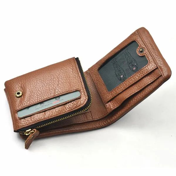 Premium Vintage Genuine Leather Men's Short Wallet (Esiposs) — alternate view