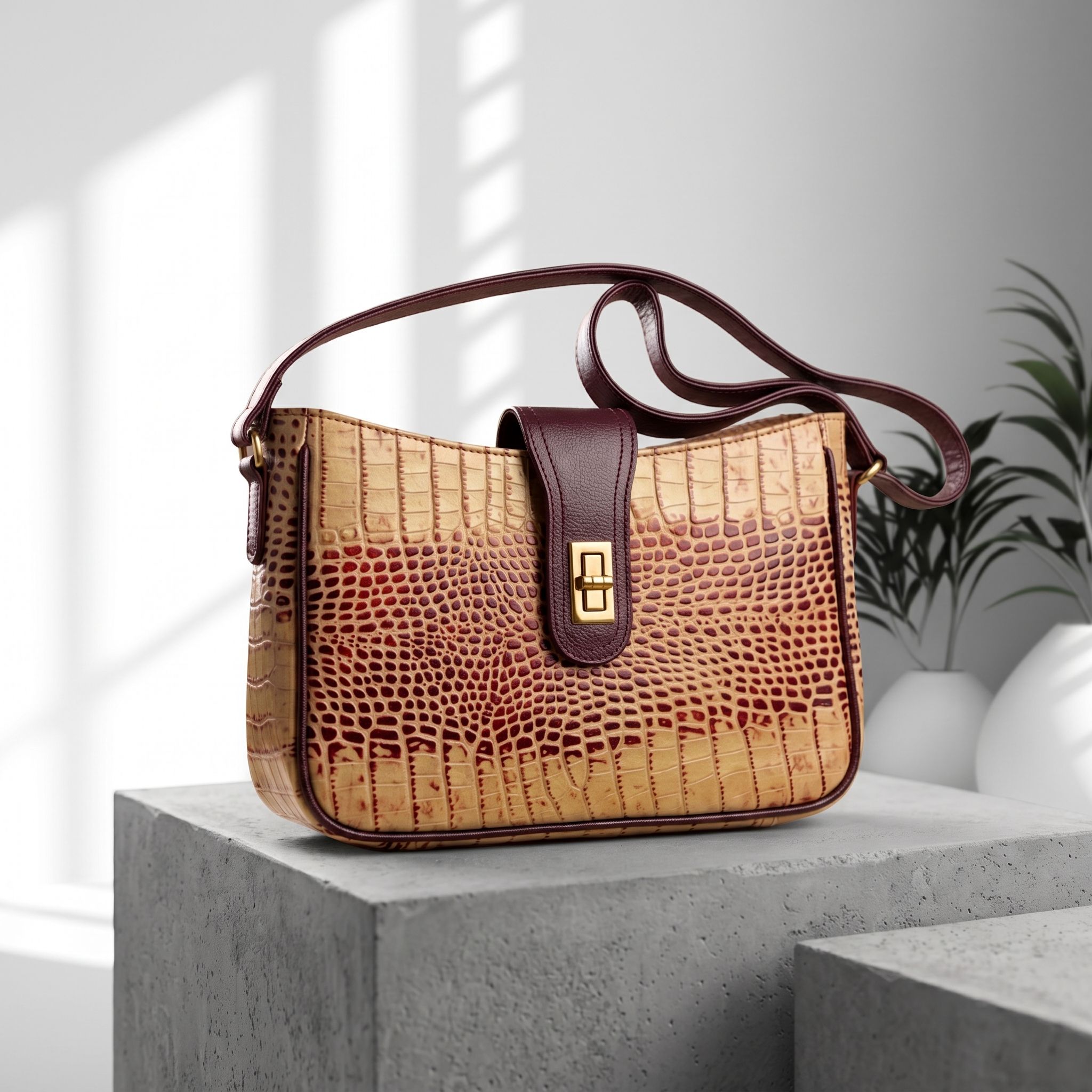 Zyro DuoStyle 2-in-1 Genuine Leather Shoulder & Crossbody Bag — alternate view